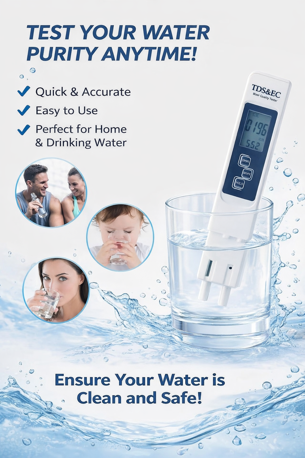 Digital TDS EC Water Tester Meter