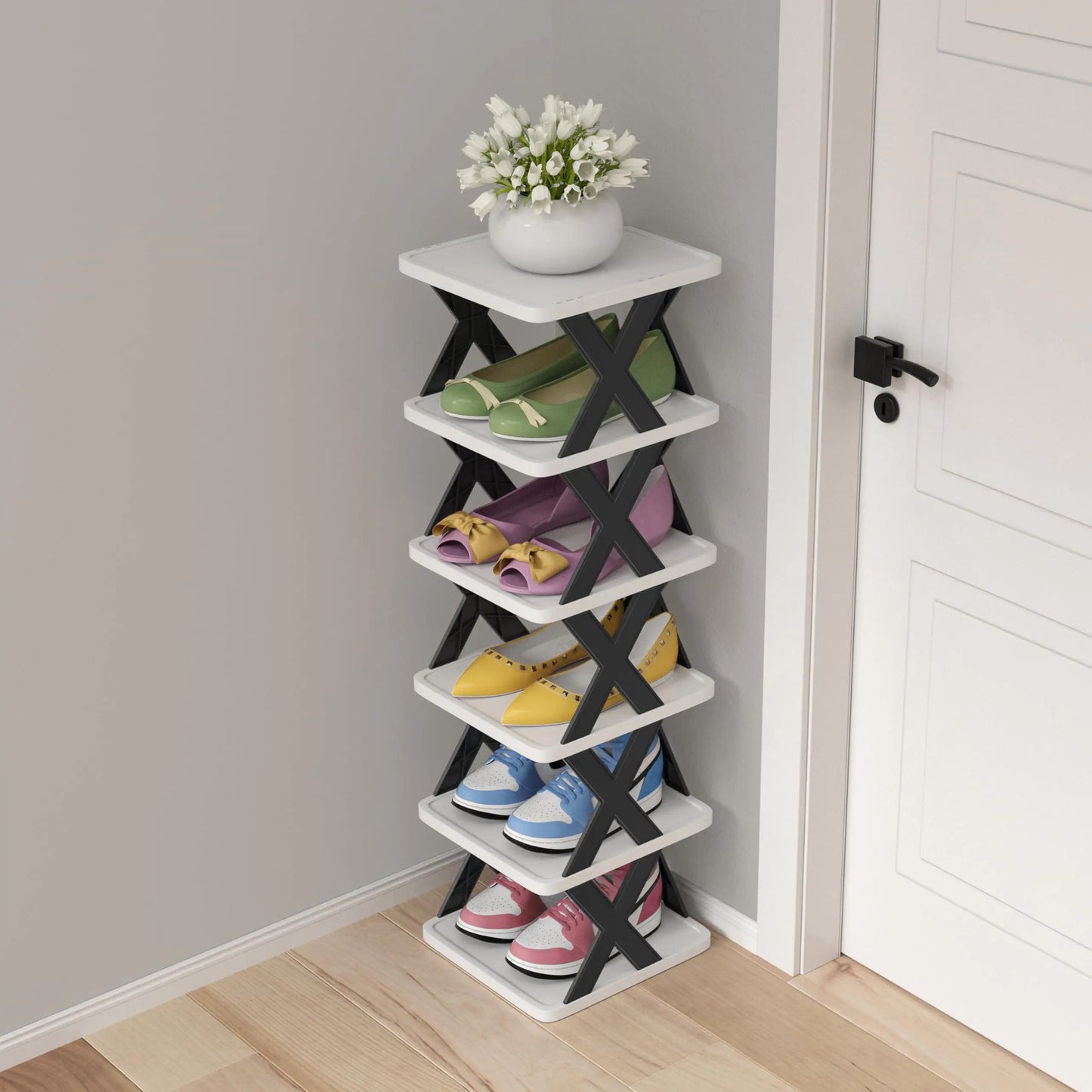 Compact 6-Tier Shoe Organizer