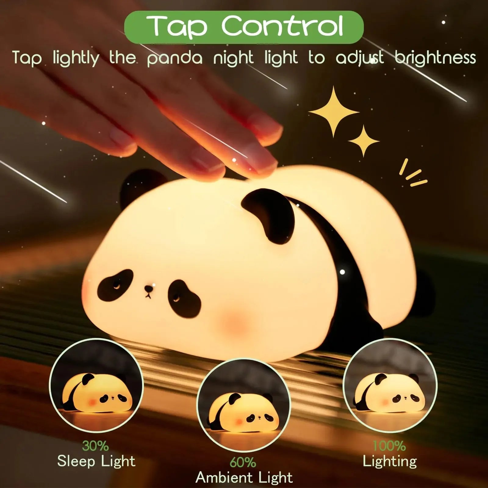Rechargeable Sensor Touch Night Lights Cute Panda