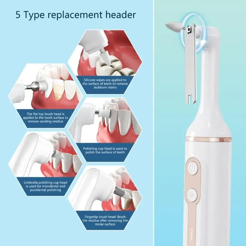 Electric Tooth Polisher Set Electric Teeth Lightening Set Cleaning Tool